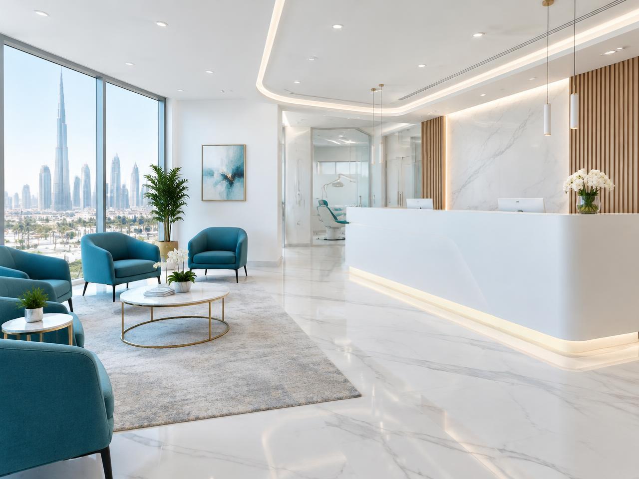 Modern clinic reception — concept imagery